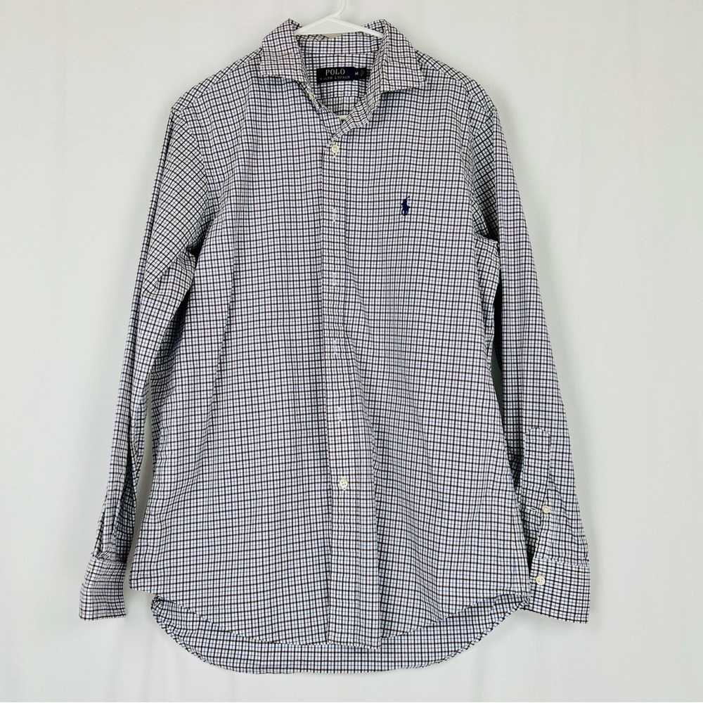 POLO - RALPH LAUREN Men's Classic Fit Plaid -100% Cotton Shirt - Size M